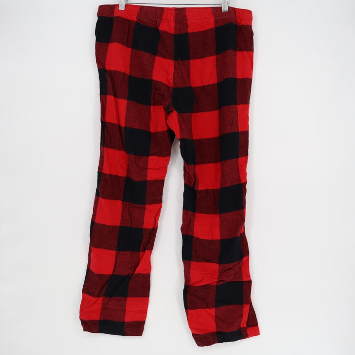 Old Navy Flannel Pajama Pants Womens Large Red Slash Pockets Drawstring Waist
