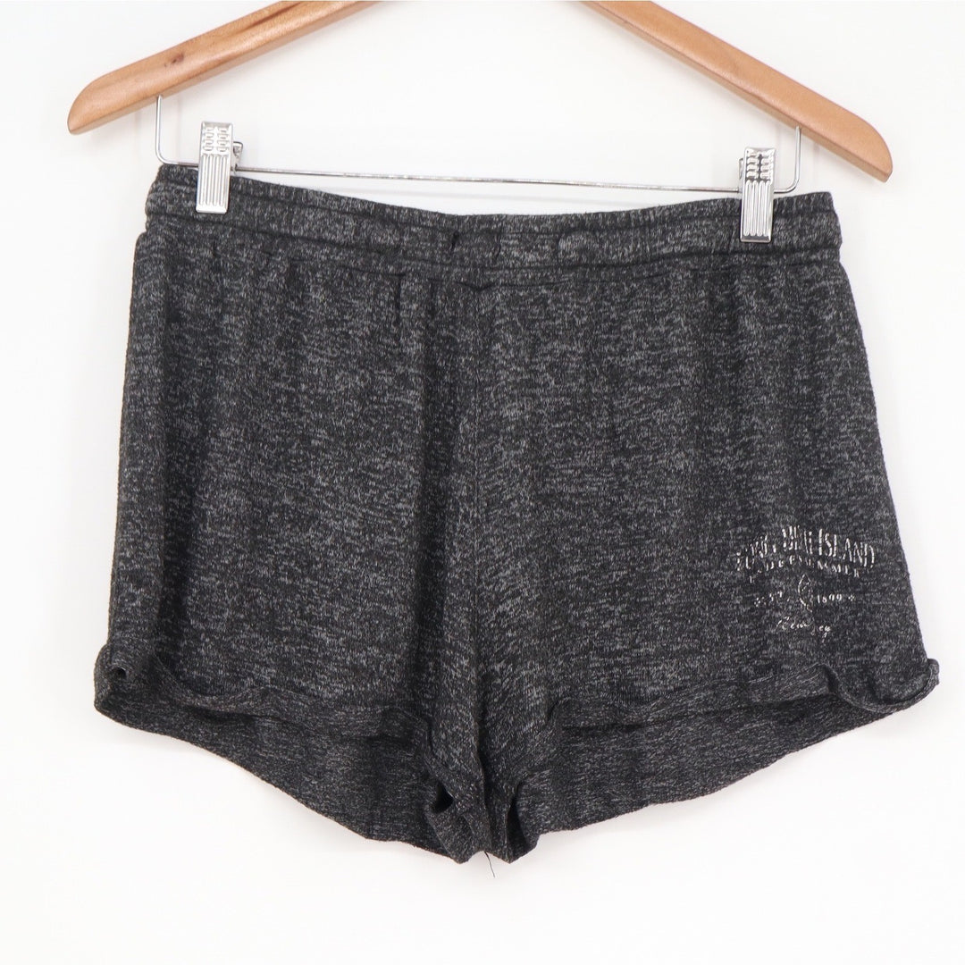 Ocean Drive Womens Large Charcoal Grey Space Dye Long Beach Island Lounge Shorts