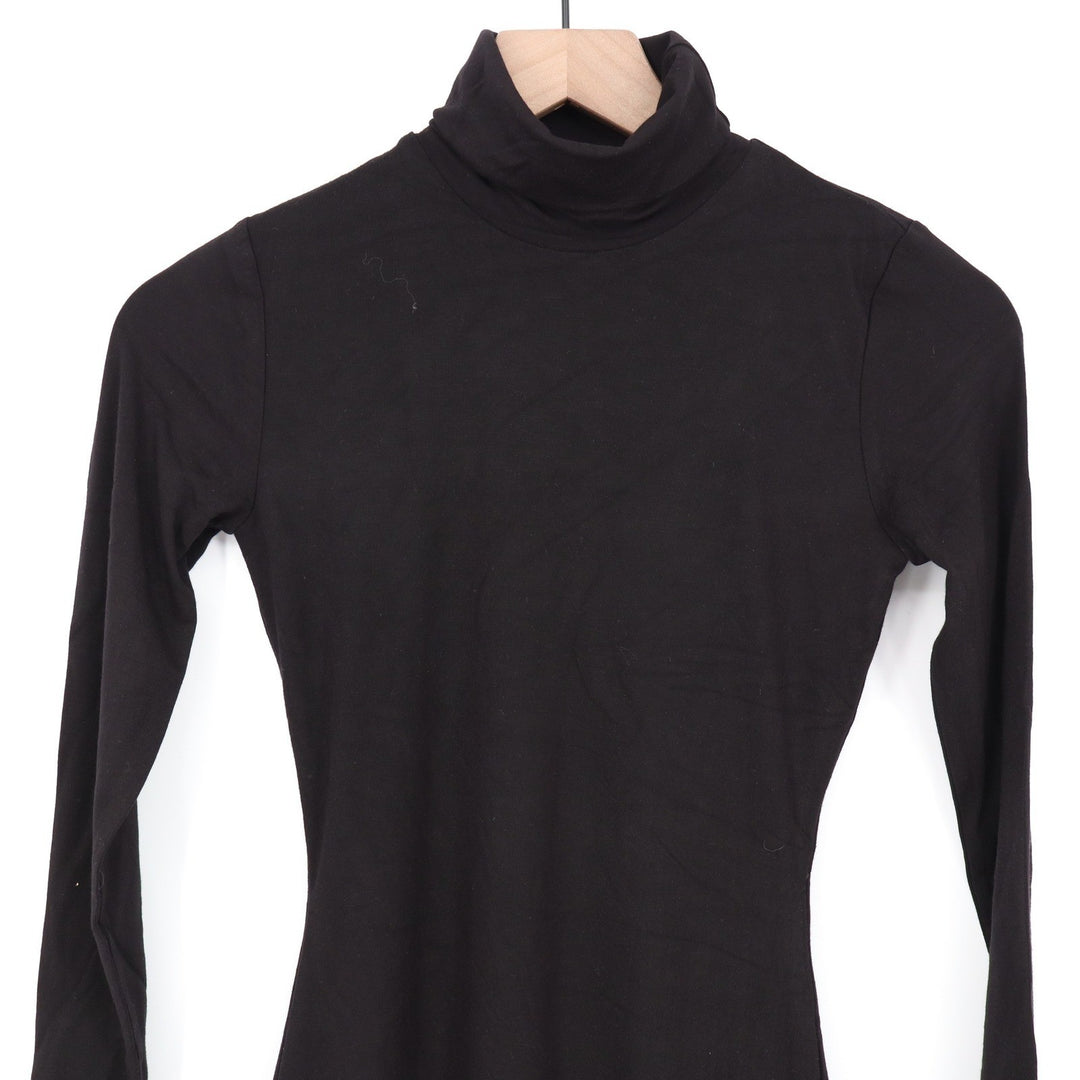 Naked Wardrobe Black Turtleneck Long Sleeve Bodycon Mini Dress Women's S