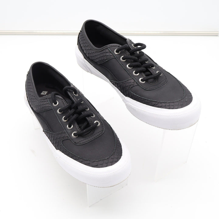 Sperry Top-Sider Crest Vibe Black Python Embossed Sneakers STS86635 Womens 8