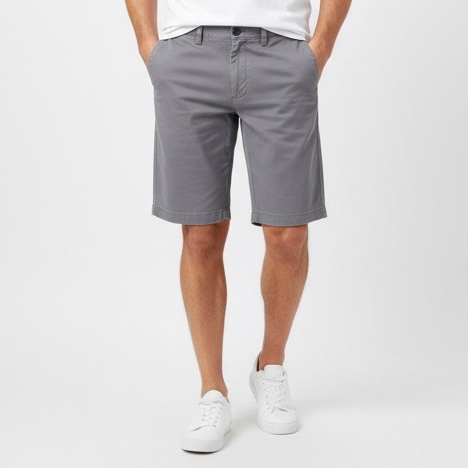Banana Republic Emerson Short Mens Gray Flat Front Chino Casual Size 32