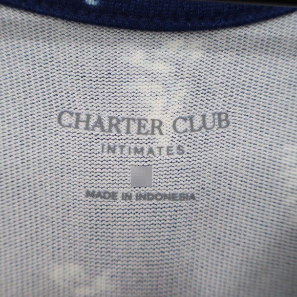 Charter Club Intimates Navy Blue Forest Stroll Pine Tree Sleep Shirt Large NEW