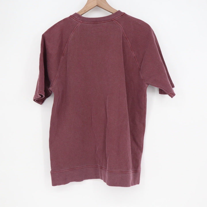 American Giant Burgundy Red Short Sleeve Sweatshirt Crewneck Tee Made in USA M