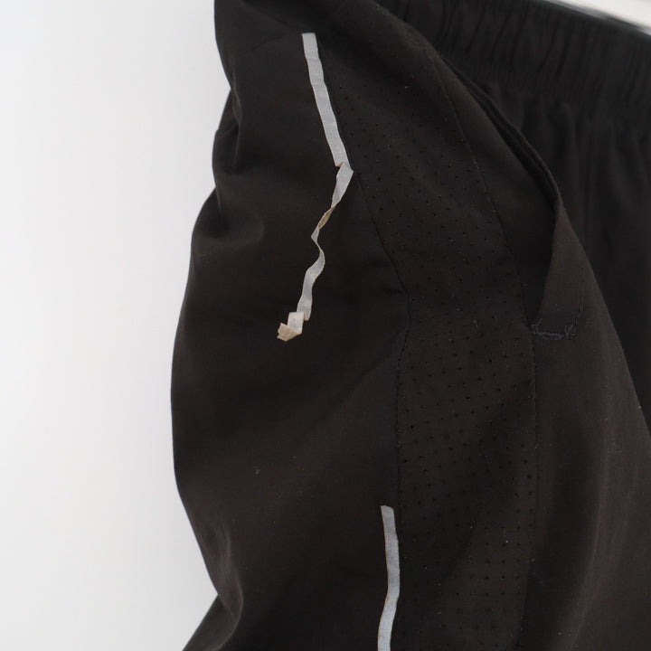 Mens Black Athletic Running Shorts 5 Inch Inseam Lined Pockets Size L