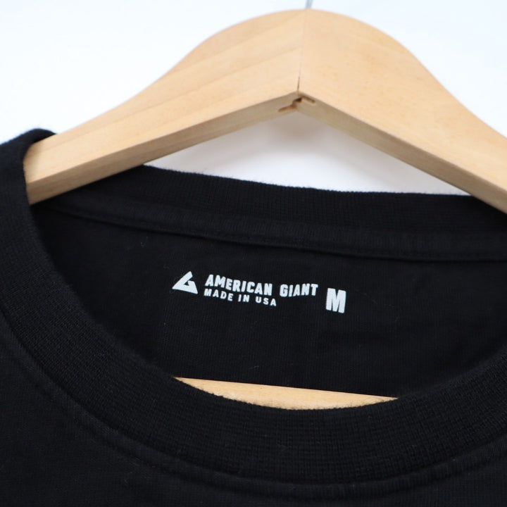 American Giant Black Cotton Pocket T Shirt Mens Size M Made in USA