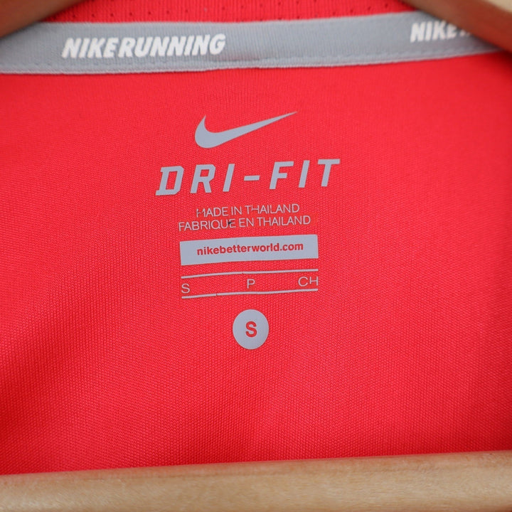 Nike T-Shirt Womens Small Dri-FIT Running Red Reflective Excellent