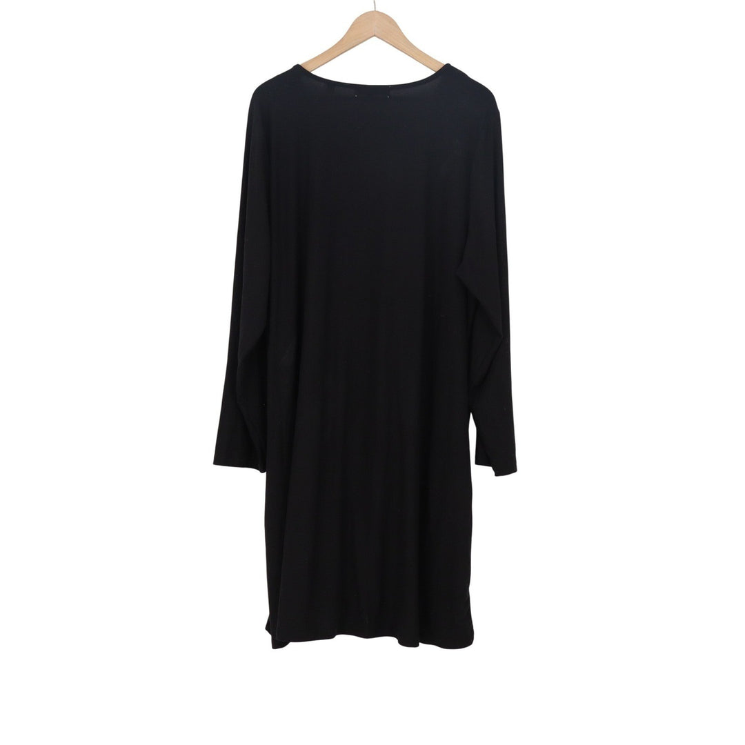 Harlow & Rose Woman Black Long Sleeve Shift Dress Plus Size 3X Jersey Knit 10502