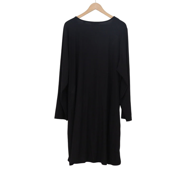 Harlow & Rose Woman Black Long Sleeve Shift Dress Plus Size 3X Jersey Knit 10502