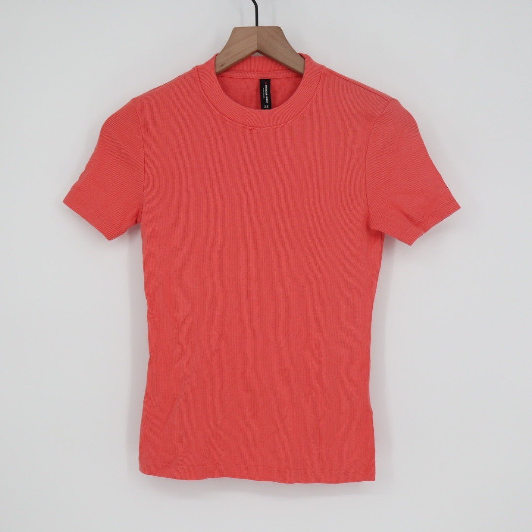 American Giant Women's Luxe Rib Crew Tee Size XS Made In USA
