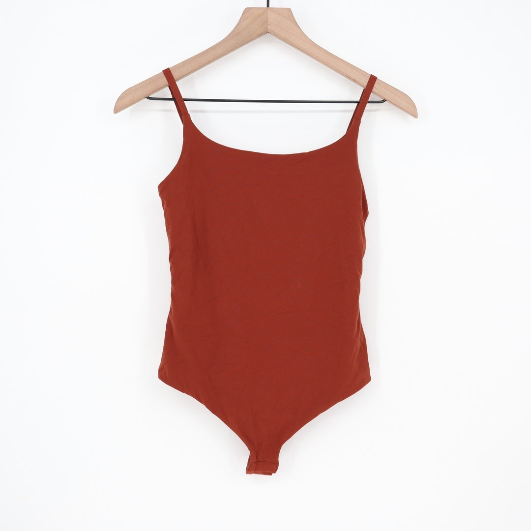 Calia Inspire Cami Bodysuit Red Brown Small New With Tags