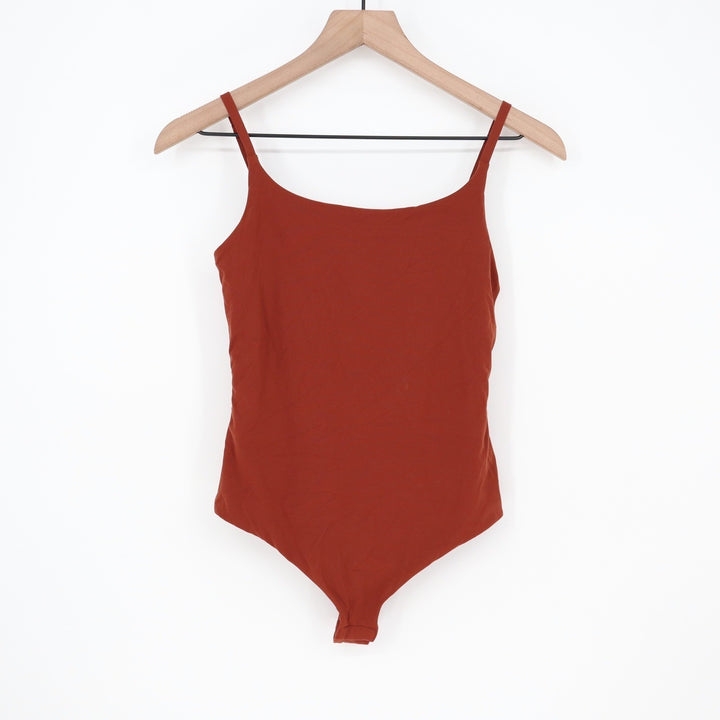 Calia Inspire Cami Bodysuit Red Brown Small New With Tags