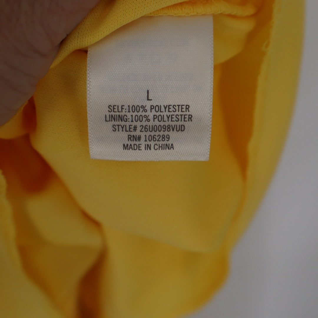 Mi Ami Yellow Floral Midi Dress Surplice V-Neck Spaghetti Strap L