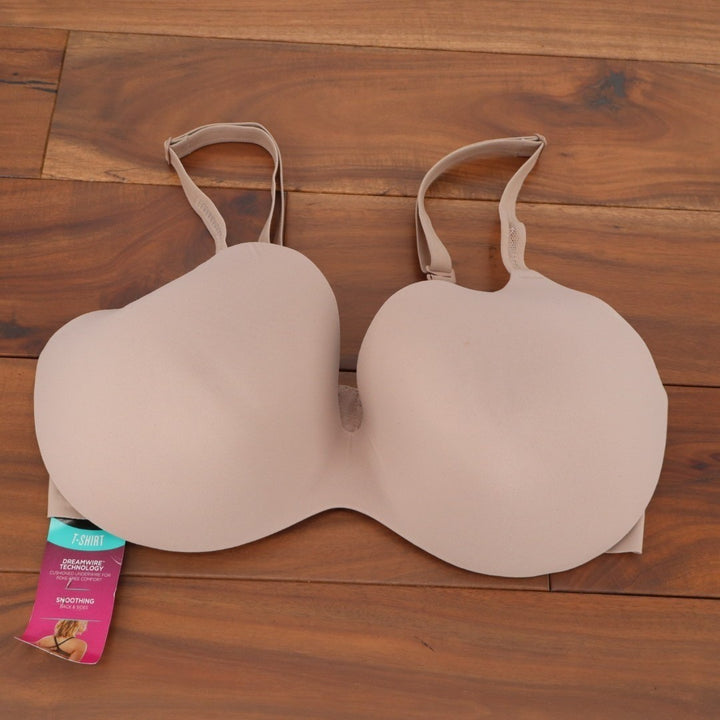 Maidenform Dreamwire Back Smoothing Underwire T Shirt Bra Womens 36D Beige Nylon