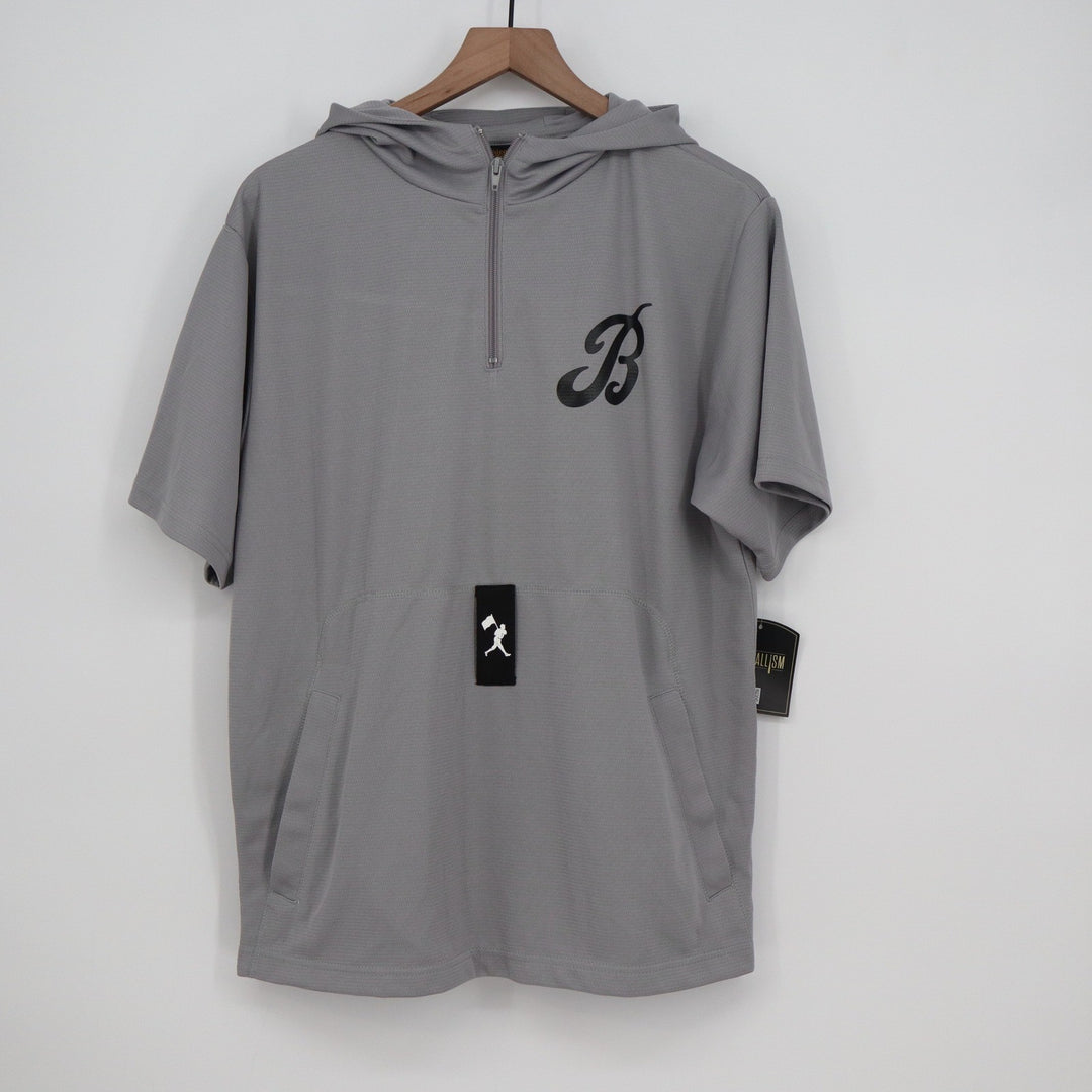 America's Brand Baseball Bat Bros BP Tee Mens Medium Grey Short Sleeve Hoodie