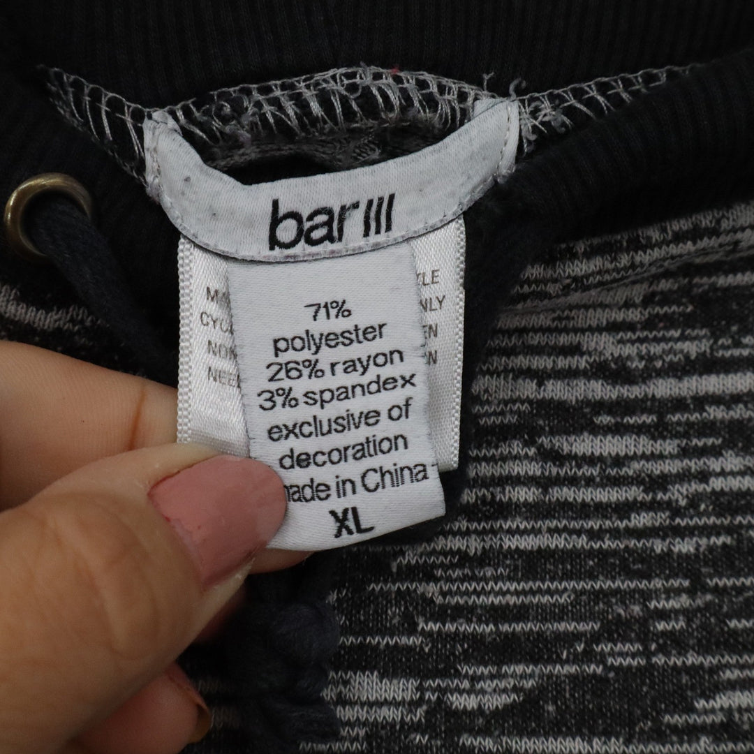 Bar III Mens XL Space Dye Jogger Pants Black White Gray Knit Tapered Drawstring