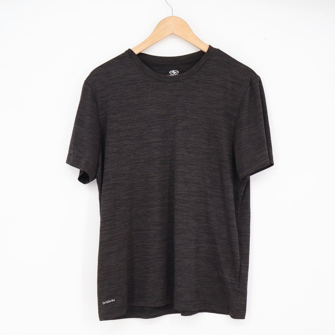 Athletic Works T-Shirt Mens M DriWorks Space Dye Black Performance Tee Excellent