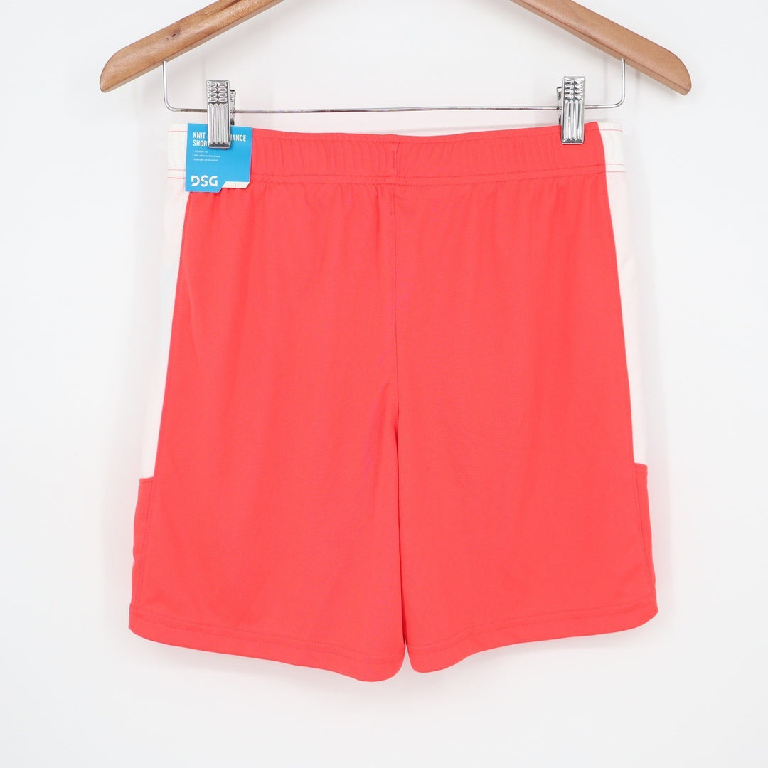 DSG Boys All Sport Short Cabana Coral Pink White Size L 14-16