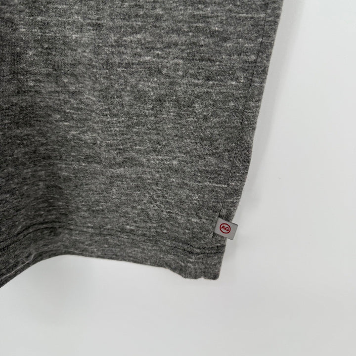 AG Adriano Goldschmied Mens T Shirt Medium Gray Oui Mais Non Embroidered