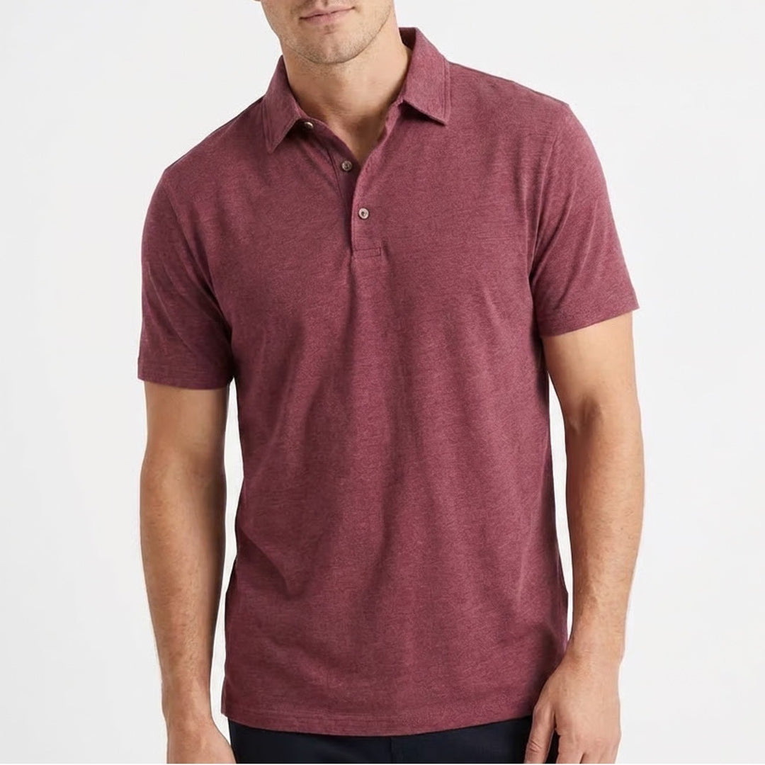 Fresh Clean Threads Polo Shirt Mens 2XL Plum Stretch Golf Short Sleeve Pullover