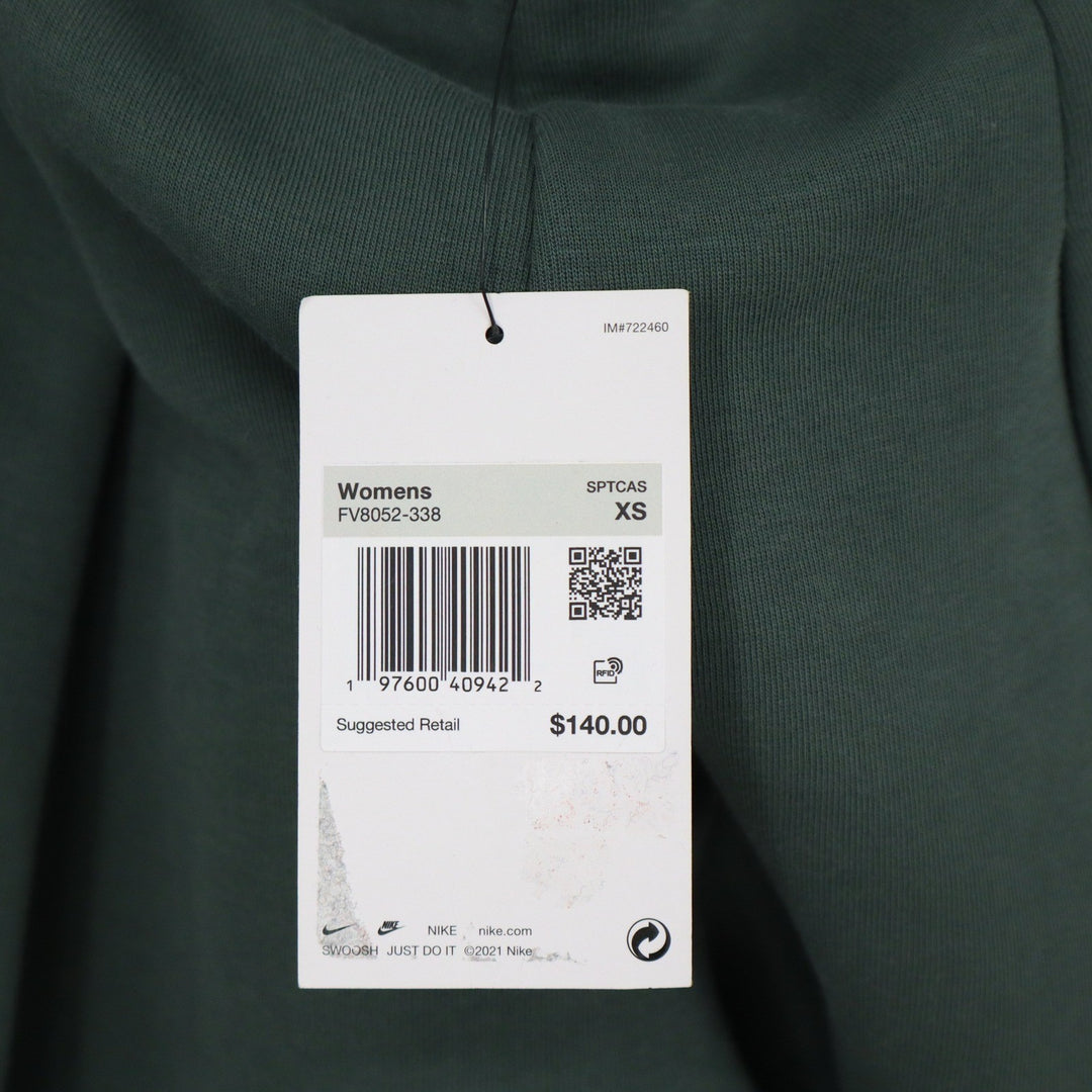 Nike Womens Tech Fleece Wide Leg Pleated Pants Forest Green XS