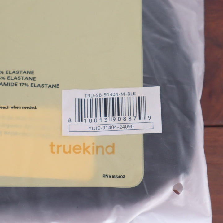 Truekind Everyday Throw On Wireless Bralette Bra Medium Black Stretch Seamless