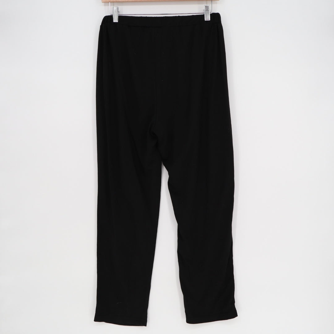 Shein Trousers Womens Large Black Stretch Slash Pockets Drawstring Waist Active