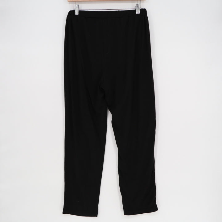 Shein Trousers Womens Large Black Stretch Slash Pockets Drawstring Waist Active