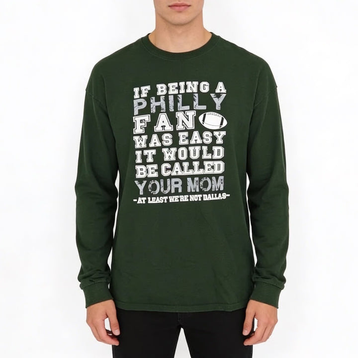 Gildan Sweatshirt Mens XL Olive Green Printed Long Sleeve Crew Neck Pullover