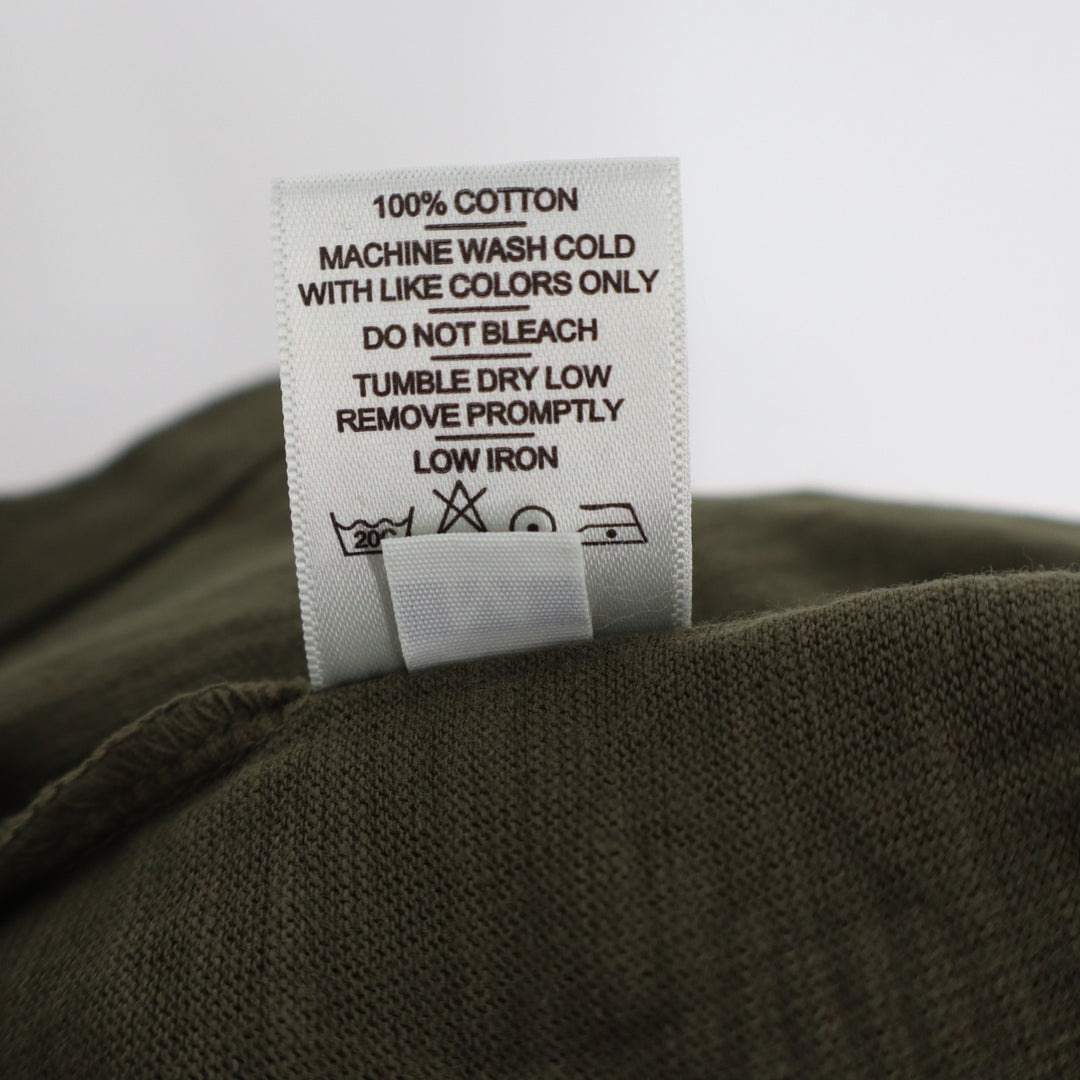 American Giant Classic T-Shirt Womens M Olive Green Cotton Short Sleeve V-Neck