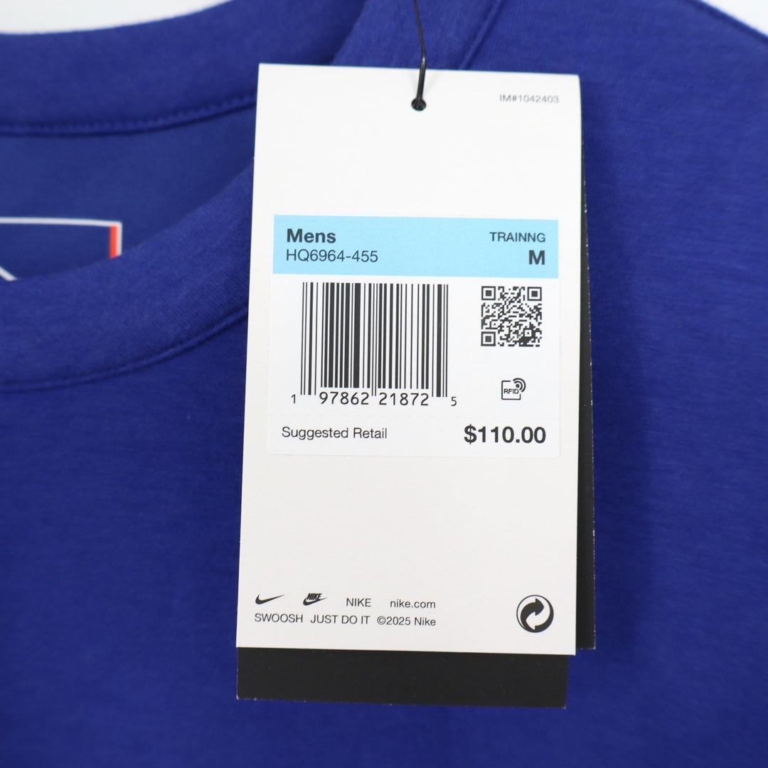 Nike Dri-FIT Training Crewneck Sweatshirt Blue Mens Medium