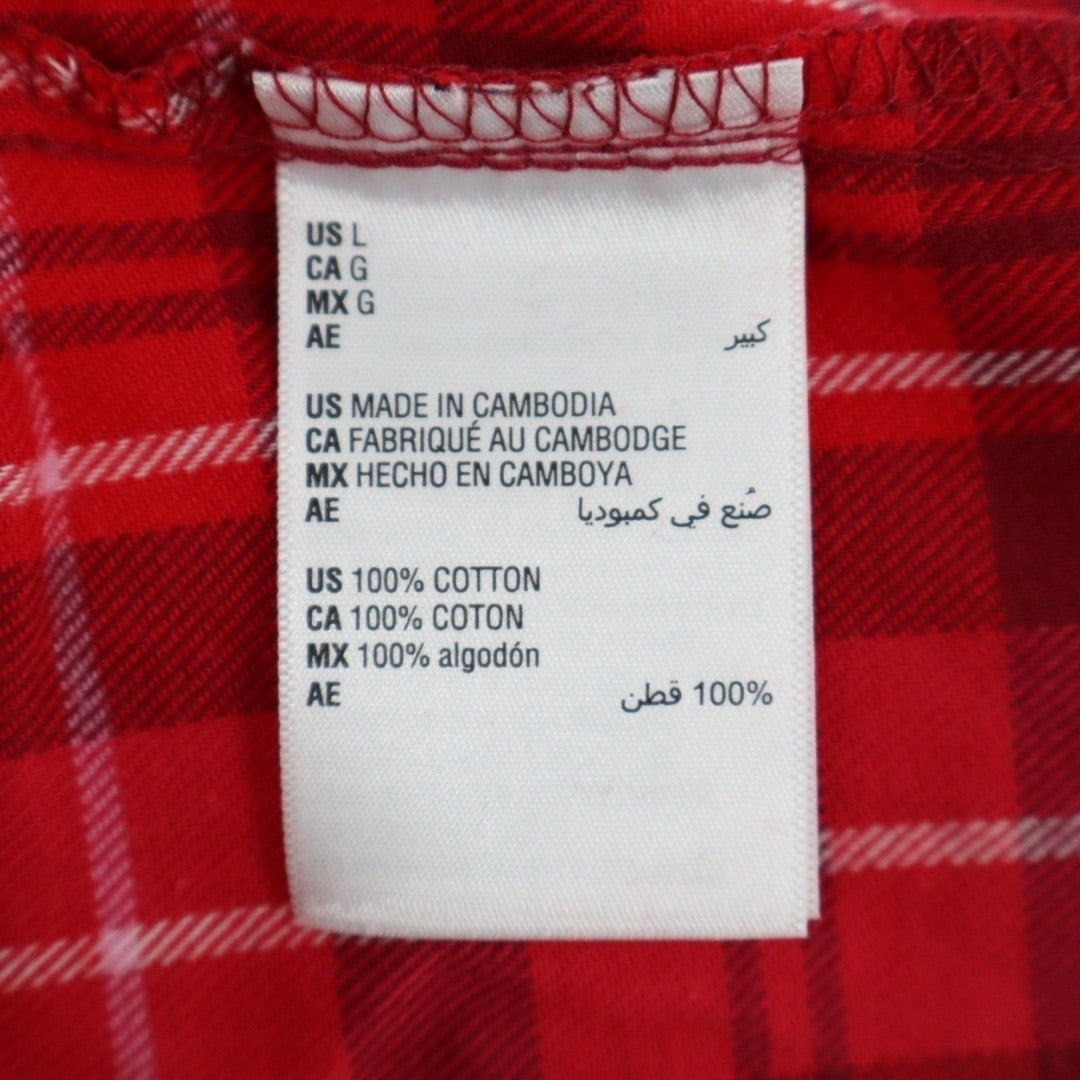 Charter Club Intimates Flannel Pajama Pants Womens Large Red Bennet Plaid Cotton