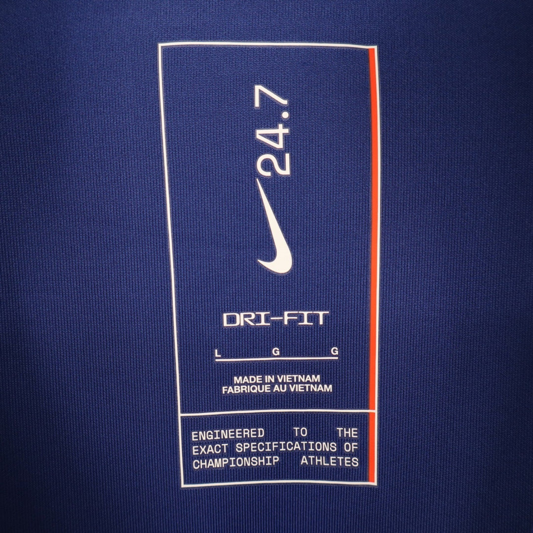 Nike Mens 24.7 Dri-FIT Quarter Zip Training Pullover Blue Large