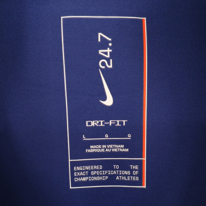 Nike Mens 24.7 Dri-FIT Quarter Zip Training Pullover Blue Large