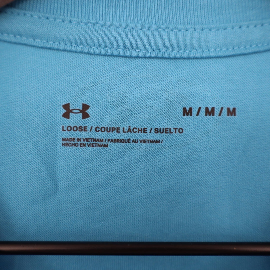Under Armour Mens Blue Cut Off Tank Top Muscle Tee Loose Fit Size M New