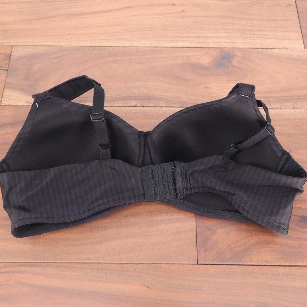 Playtex Secrets Perfectly Smooth Wireless T-Shirt Bra Womens 38C Black Striped