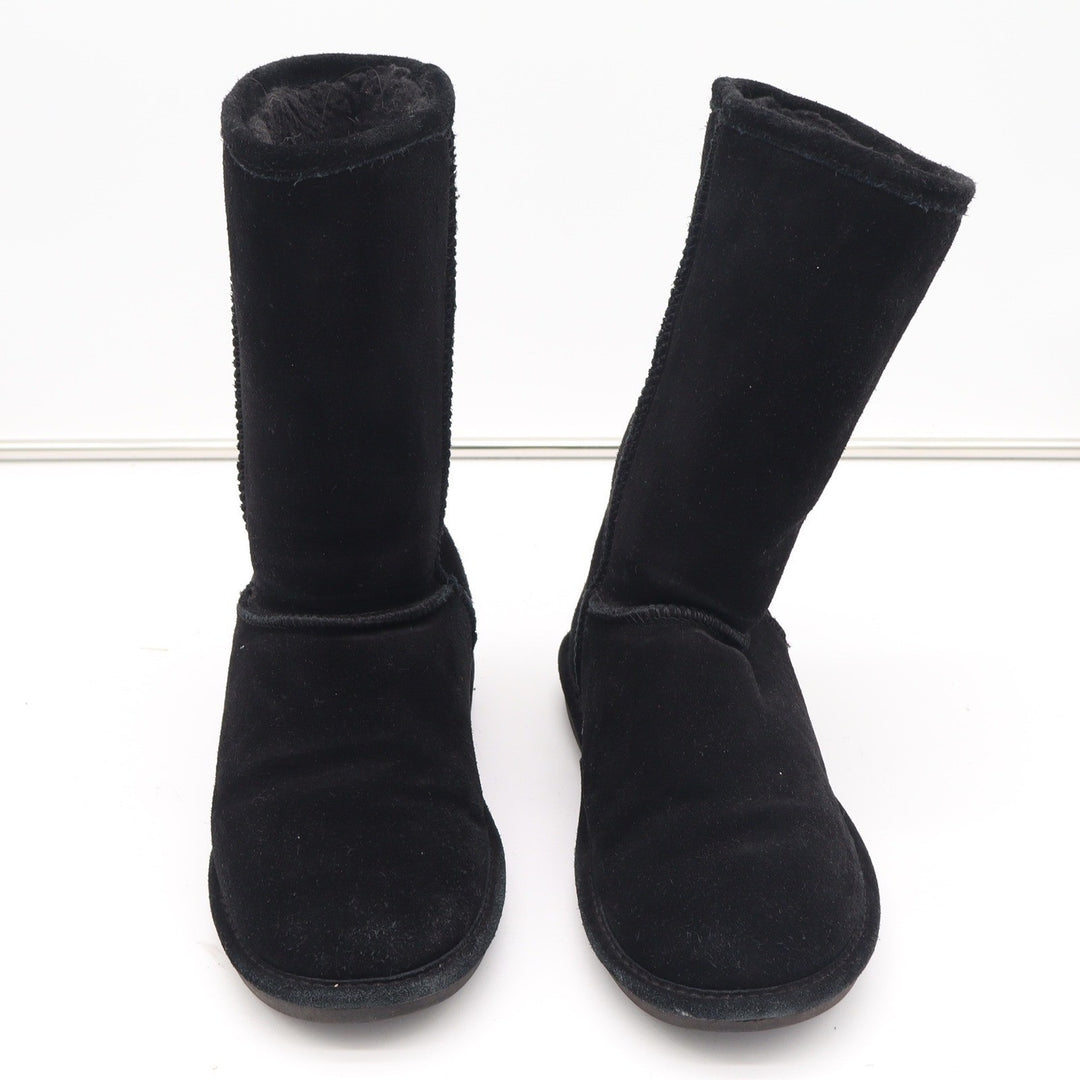 Bearpaw Elle Tall Black Suede Sheepskin Lining Winter Boots Womens Size 10