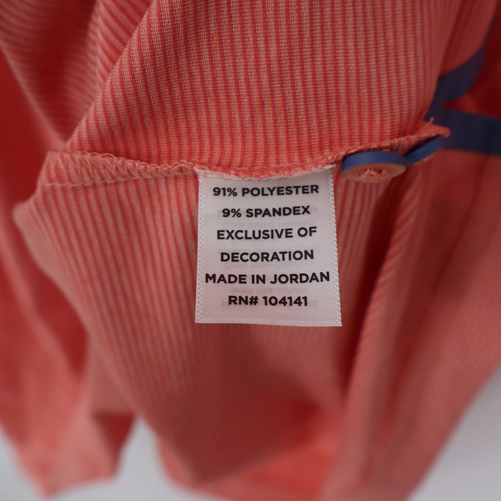 Walter Hagen Mens P11 Championship Stripe Polo Pink Peach XXL NEW