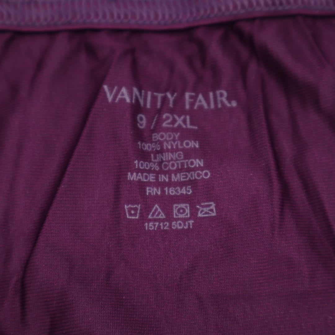 Vanity Fair Perfectly Yours Ravissant Brief Panty Womens 2XL Legacy Red Nylon