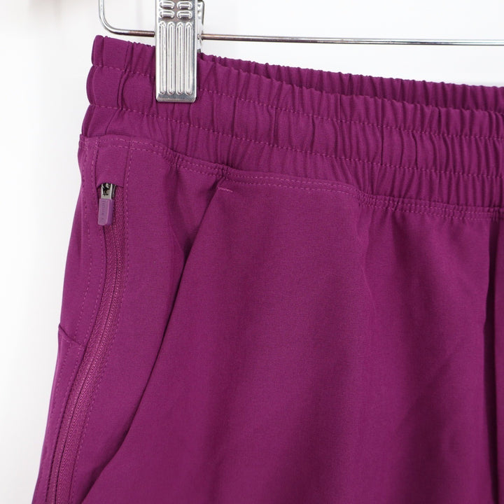 VRST Mens 5 All-In Lined Training Shorts Black Cherry Purple Small