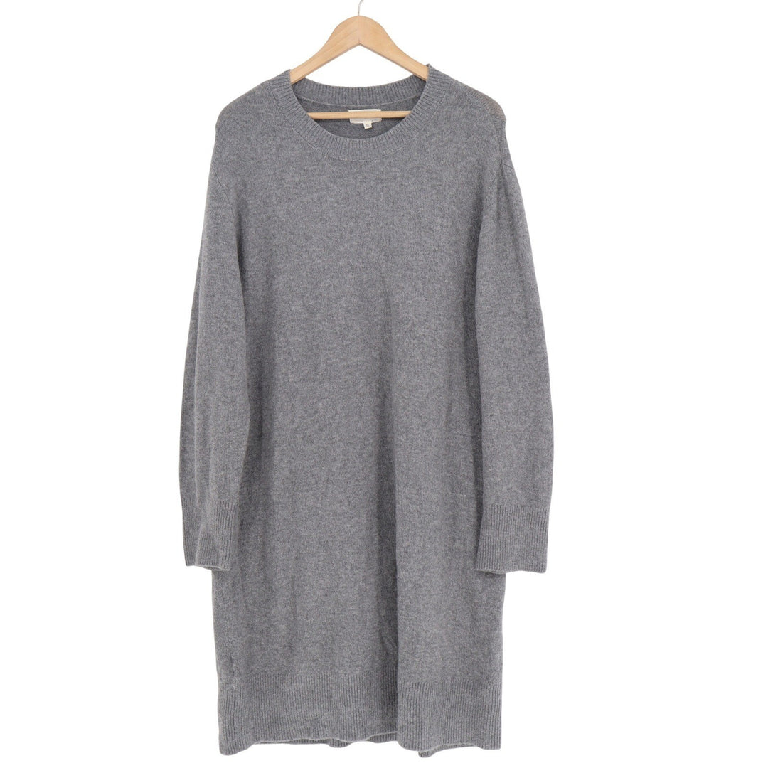 Lou & Grey Gray Wool Blend Crew Neck Long Sleeve Sweater Dress XL