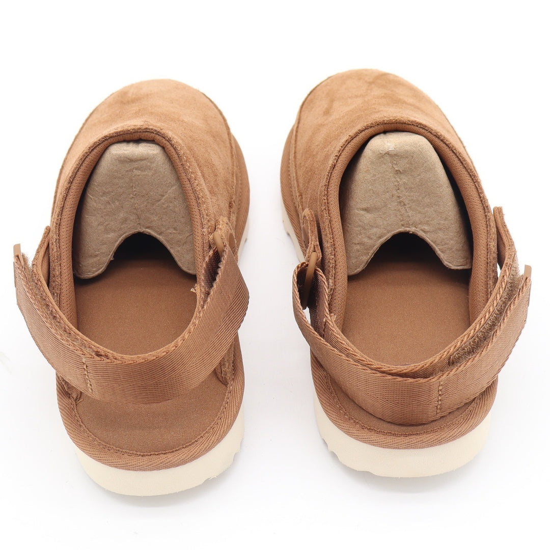 UGG Goldenstar Clog Chestnut Suede Platform Swivel Strap Shoes Size 6