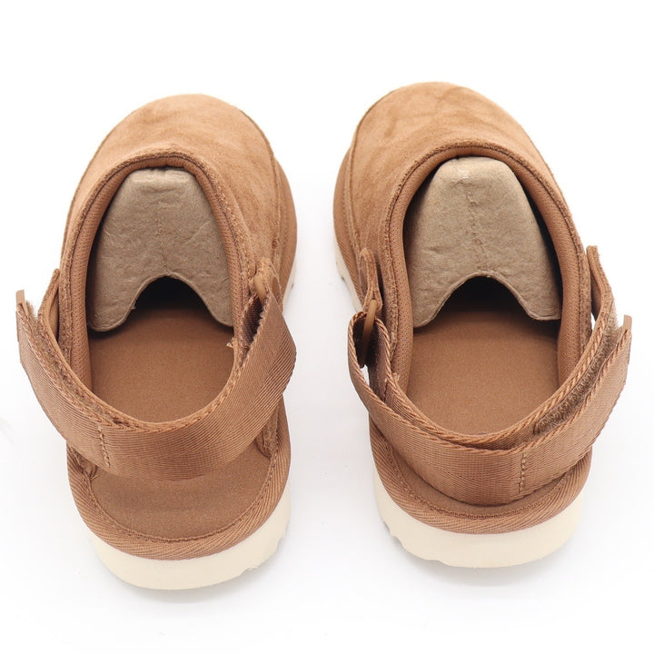 UGG Goldenstar Clog Chestnut Suede Platform Swivel Strap Shoes Size 6