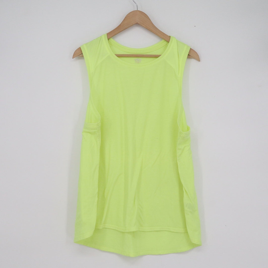 Athletic Works Neon Yellow Muscle Tank Top XXL 20 Activewear