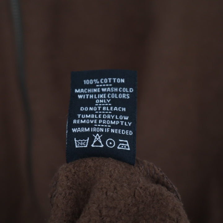 American Giant Bomber Jacket Mens XL Brown Full Zip Cotton Fleece Lined Ribbed