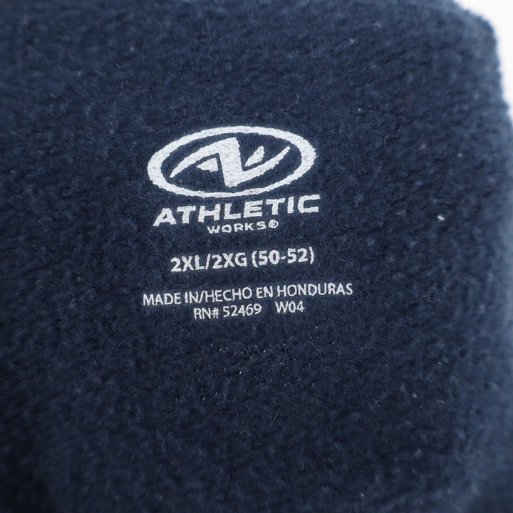 Athletic Works Mens 2XL Navy Blue Crewneck Sweatshirt Solid Fleece