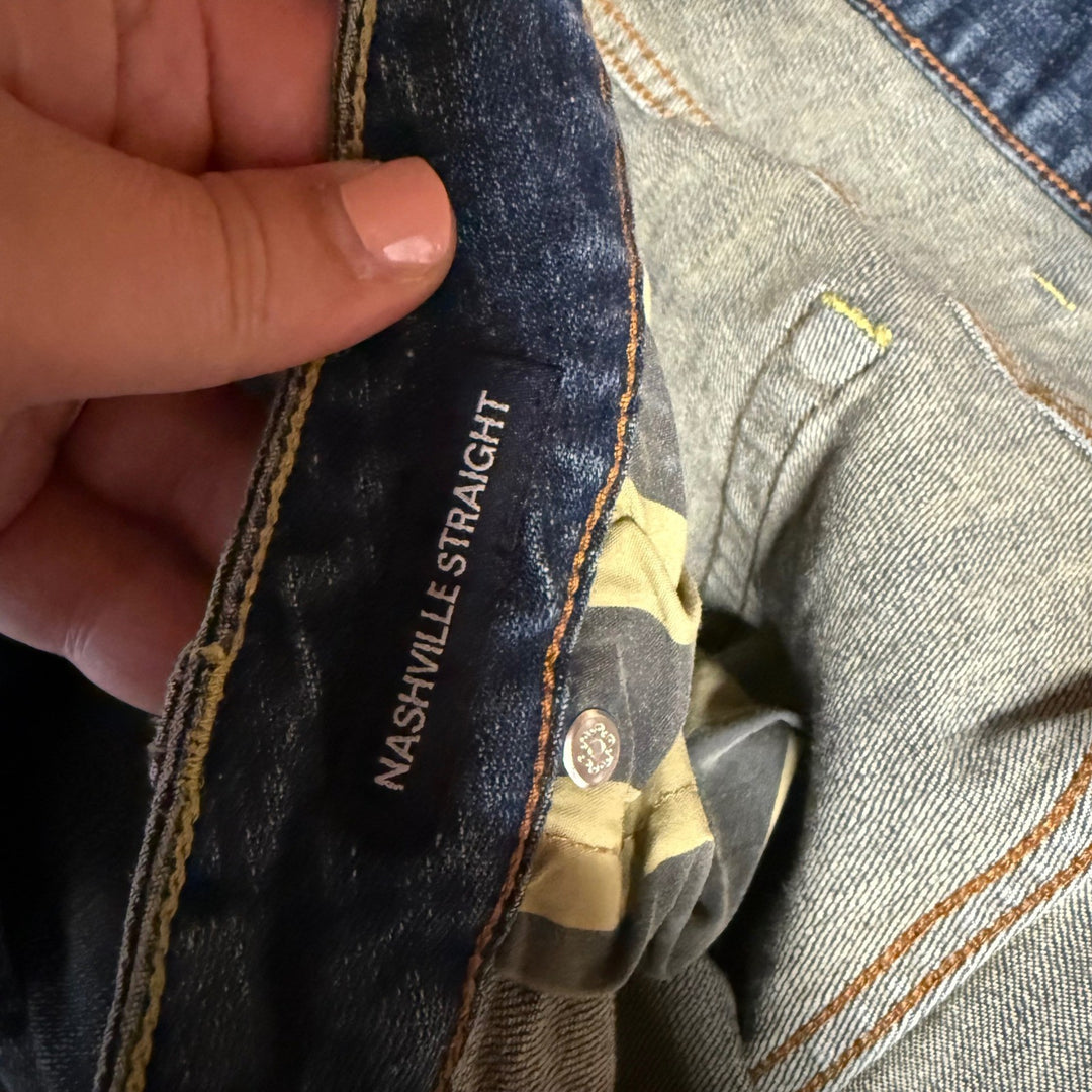 Flag & Anthem Nashville Straight Jeans Erie Wash Mens Size 44x30 Premium Denim