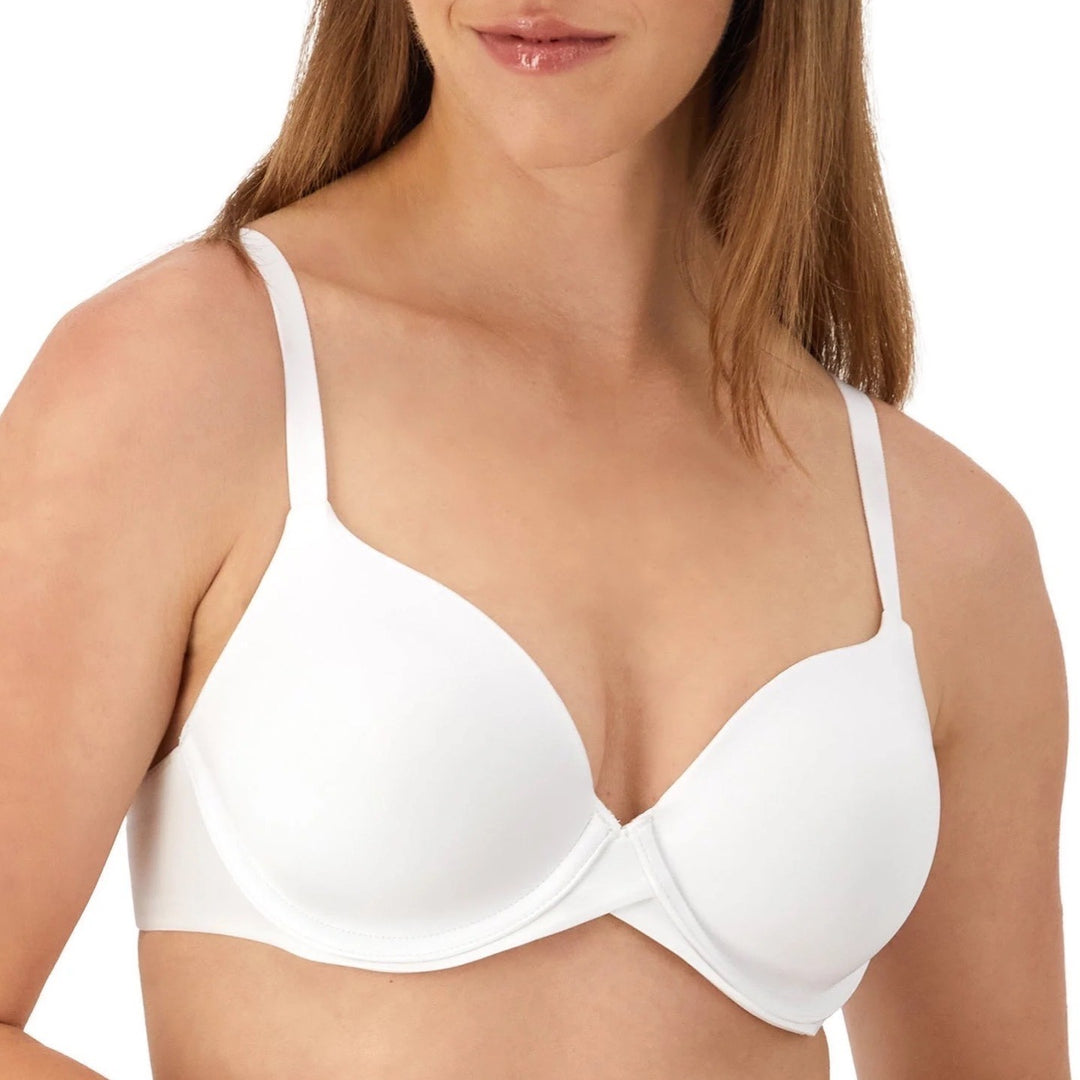 Maidenform One Fab Fit Everyday Modern Demi Bra Womens 38B White Nylon Underwire