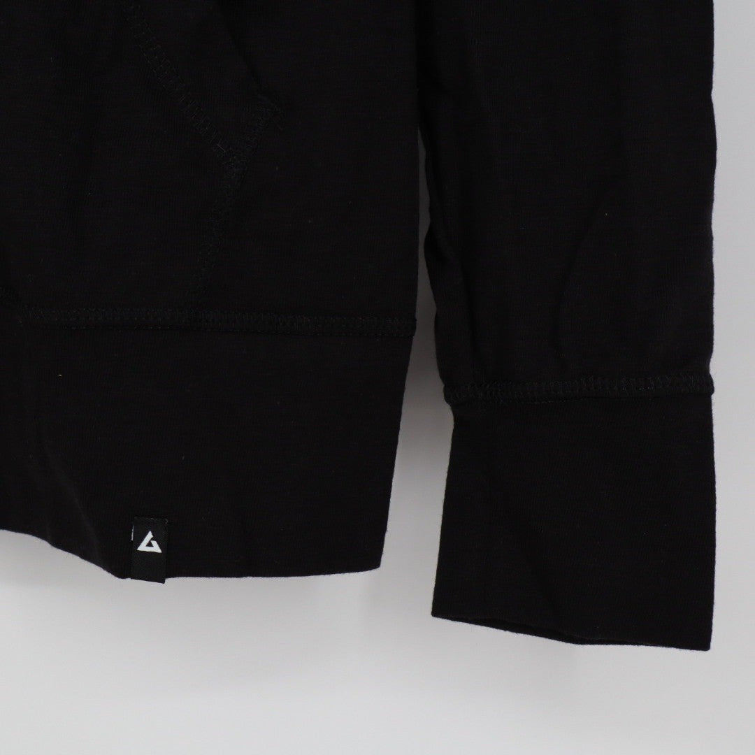 AMERICAN GIANT Black Full Zip Hoodie Sweatshirt Athletic Size S Made in USA