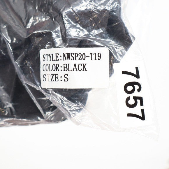 Naked Wardrobe The Statement Black Puff Sleeve Crop Top Small