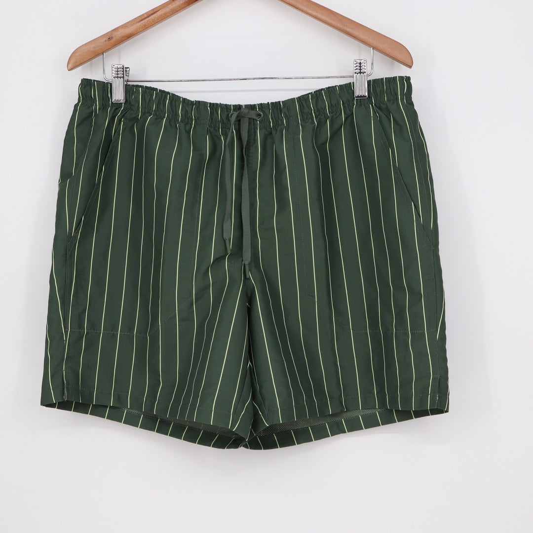 DSG Mens 6" Rec Shorts Pinstripe Muted Olive Green Water Repellent Medium NEW